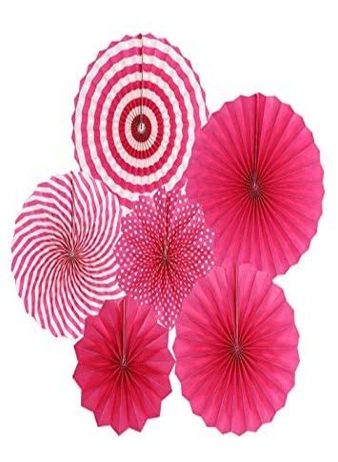 Untumble Half Birthday Decoration for Baby Girl | Pink Decoration Items With Its My 1/2 Birthday Banner, Pink Paperfan Set & Balloons | Pack of 47 - Image 3